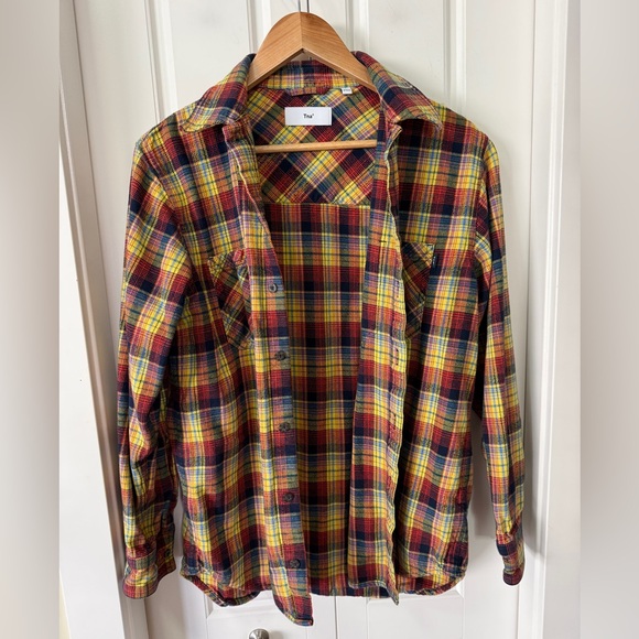 TNA Tops - TNA (Aritzia) Plaid Flannel Shirt XS (Oversized) 🍁